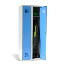 #02 STANDARD 2 BLUE - 2-türiger Umkleiderspind mit langen Türen,  1800/600/500 mm