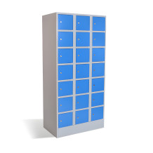 #03 BOXES 21 BLUE – Box mit 21 Fächern zur Aufbewahrung von Wertgegenständen, 1850/900/500 mm