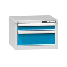 #29 CONT D2 SMALL BLUE - Werkstatt-Schubladenschrank, klein mit 2 Schubladen, BLAU