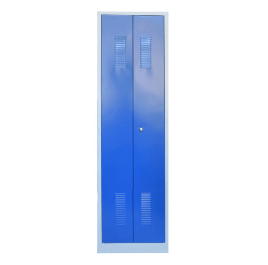 #03 STANDARD CROSS SLIM - Umkleidespind mit zueinander schlagenden Türen, 2 Türen, 1800/500 x 500 mm